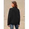 imageArachampampCloz Womens Wool Blend Soft Mock Neck Casual Oversized Fall SweaterBlack