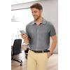 imageArachampampCloz Mens Wool Blended Button Down Shirt Short Sleeve Knit 2025 Summer Fashion Dress Shirts Casual Business GolfGray