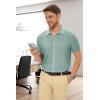imageArachampampCloz Mens Wool Blended Button Down Shirt Short Sleeve Knit 2025 Summer Fashion Dress Shirts Casual Business GolfLight Green