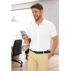 imageArachampampCloz Mens Wool Blended Button Down Shirt Short Sleeve Knit 2025 Summer Fashion Dress Shirts Casual Business GolfWhite