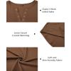 imageArachampampCloz Womens Long Sleeve Lace Fall Tops Solid V Neck Button Henley Shirt Casual Tunic BlouseDark Coffee02