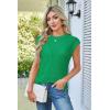 imageArachampampCloz Womens Spring Sweater Vest 2025 Cap Sleeve Crew Neck Casual Tops Cable Knit Crochet Loose Fit Summer OutfitsGrass Green