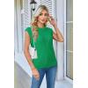 imageArachampampCloz Womens Spring Sweater Vest 2025 Cap Sleeve Crew Neck Casual Tops Cable Knit Crochet Loose Fit Summer OutfitsGrass Green