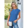 imageArachampampCloz Womens Spring Sweater Vest 2025 Cap Sleeve Crew Neck Casual Tops Cable Knit Crochet Loose Fit Summer OutfitsRoyal Blue