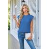 imageArachampampCloz Womens Spring Sweater Vest 2025 Cap Sleeve Crew Neck Casual Tops Cable Knit Crochet Loose Fit Summer OutfitsRoyal Blue