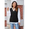 imageArachampampCloz Womens Sweater Vest 2025 Fashion Sleeveless V Neck Business Casual Tank Knit Pullover Tops Spring TrendyBlack