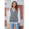imageArachampampCloz Womens Sweater Vest 2025 Fashion Sleeveless V Neck Business Casual Tank Knit Pullover Tops Spring TrendyGrey