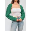 imageArachampampCloz Womens Wool Blend Bolero Shrug Fall Fashion Cropped Cardigans 2025Dark Green