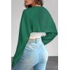 imageArachampampCloz Womens Wool Blend Bolero Shrug Fall Fashion Cropped Cardigans 2025Dark Green