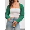 imageArachampampCloz Womens Wool Blend Bolero Shrug Fall Fashion Cropped Cardigans 2025Dark Green