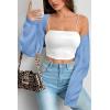 imageArachampampCloz Womens Wool Blend Bolero Shrug Fall Fashion Cropped Cardigans 2025Light Blue