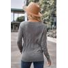 imageArachampCloz Womens Soft V Neck Long Sleeve Fall Casual Regular Fit Sweater TopsGrey
