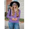 imageArachampCloz Womens Soft V Neck Long Sleeve Fall Casual Regular Fit Sweater TopsLilac