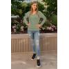 imageArachampCloz Womens Soft V Neck Long Sleeve Fall Casual Regular Fit Sweater TopsSage Green