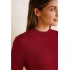 imageArachampCloz Womens Wool Blend Fall Sweaters Mock Neck Business Casual OutfitsBurgundy Red