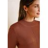 imageArachampCloz Womens Wool Blend Fall Sweaters Mock Neck Business Casual OutfitsCaramel