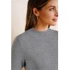 imageArachampCloz Womens Wool Blend Fall Sweaters Mock Neck Business Casual OutfitsGrey