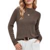 imageArachampCloz Womens Wool Blend Fall Sweaters Mock Neck Business Casual OutfitsAcoffee