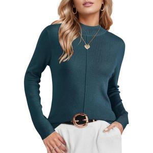 imageArachampCloz Womens Wool Blend Fall Sweaters Mock Neck Business Casual OutfitsDark Green