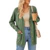 imageArachampCloz Womens Lightweight Cardigan Sweater Fashion Long Sleeve Summer Casual Outfits with Pocket Cozy CloudsArmy Green