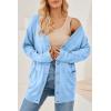 imageArachampCloz Womens Lightweight Cardigan Sweater Fashion Long Sleeve Summer Casual Outfits with Pocket Cozy CloudsBlue