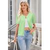 imageArachampCloz Womens Lightweight Short Sleeve Business Casual Cropped Cardigan TopsLight Green
