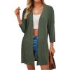 imageArachampCloz Womens Lightweight Summer Beach Kimonos CardiganArmy Green