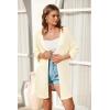 imageArachampCloz Womens Lightweight Summer Beach Kimonos CardiganCream White