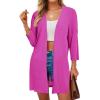 imageArachampCloz Womens Lightweight Summer Beach Kimonos CardiganHot Pink