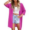 imageArachampCloz Womens Lightweight Summer Beach Kimonos CardiganHot Pink