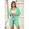 imageArachampCloz Womens Lightweight Summer Beach Kimonos CardiganPea Green