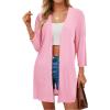 imageArachampCloz Womens Lightweight Summer Beach Kimonos CardiganPink