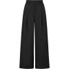 imageArachampCloz Womens Linen Blend Wide Leg AllSeason Business Casual Outfits Dress PantsBlack