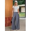imageArachampCloz Womens Linen Blend Wide Leg AllSeason Business Casual Outfits Dress PantsGrey