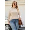 imageArachampCloz Womens Plus Size Wool Blend Sweater Fall Long Sleeve Tops 2025Apricot