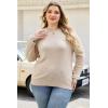 imageArachampCloz Womens Plus Size Wool Blend Sweater Fall Long Sleeve Tops 2025Apricot