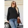 imageArachampCloz Womens Plus Size Wool Blend Sweater Fall Long Sleeve Tops 2025Black