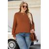 imageArachampCloz Womens Plus Size Wool Blend Sweater Fall Long Sleeve Tops 2025Caramel