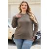 imageArachampCloz Womens Plus Size Wool Blend Sweater Fall Long Sleeve Tops 2025Coffee