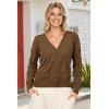 imageArachampCloz Womens Soft Cropped Cardigan Casual Lightweight Shrug Sweater TopsCoffee