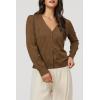 imageArachampCloz Womens Soft Cropped Cardigan Casual Lightweight Shrug Sweater TopsCoffee
