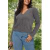 imageArachampCloz Womens Soft Cropped Cardigan Casual Lightweight Shrug Sweater TopsDark Gray
