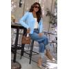 imageArachampCloz Womens Soft Cropped Cardigan Casual Lightweight Shrug Sweater TopsLight Blue