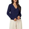 imageArachampCloz Womens Soft Cropped Cardigan Casual Lightweight Shrug Sweater TopsNavy