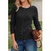 imageArachampCloz Womens Wool Blend Button Up Spring Business Cardigan Tops Outfits 2026Black
