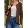 imageArachampCloz Womens Wool Blend Button Up Spring Business Cardigan Tops Outfits 2026Coffee
