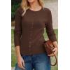 imageArachampCloz Womens Wool Blend Button Up Spring Business Cardigan Tops Outfits 2026Coffee