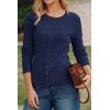 imageArachampCloz Womens Wool Blend Button Up Spring Business Cardigan Tops Outfits 2026Navy