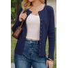 imageArachampCloz Womens Wool Blend Button Up Spring Business Cardigan Tops Outfits 2026Navy