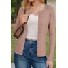 imageArachampCloz Womens Wool Blend Button Up Spring Business Cardigan Tops Outfits 2026Oatmeal Dusty Pink
